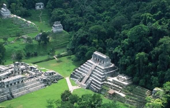 Mexico timeline, aerial view